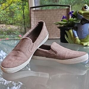 Old Navy Women's Tan Suede Slip-On Shoes Sz 8 Fall Sneakers 1994
